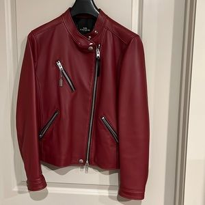 Coach Red Leather Jacket